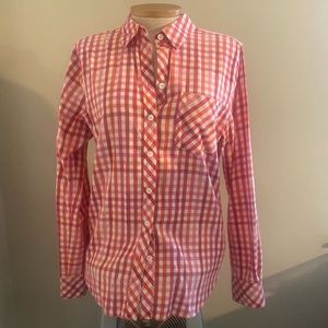 Pink Plaid Vineyard Vines Blouse - Size 6
